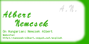 albert nemcsek business card